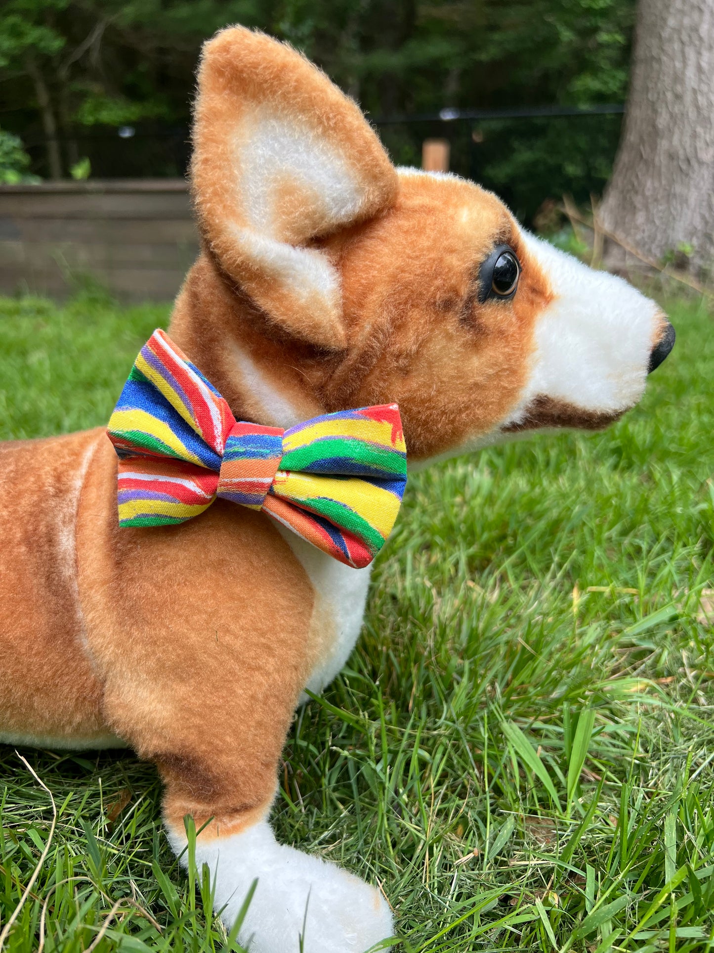 Rainbow Scribble Bow Tie