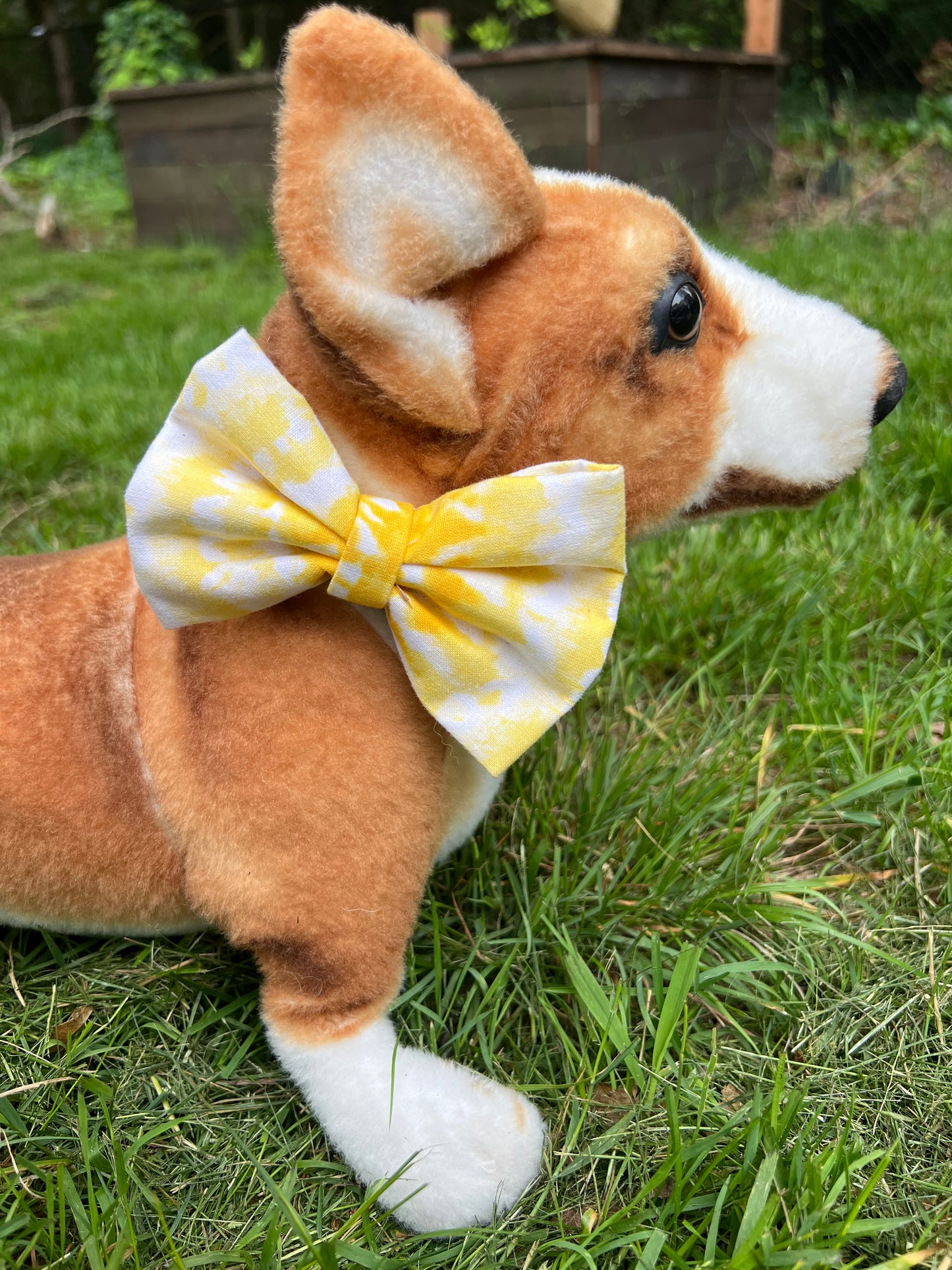 Distressed Yellow Bow Tie