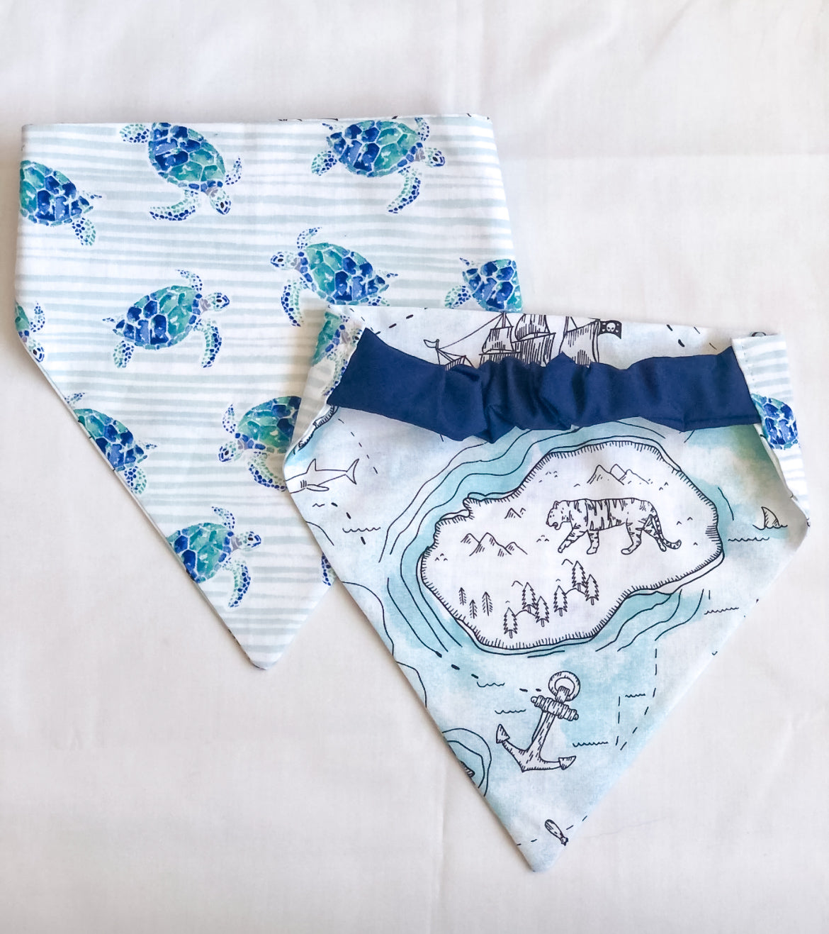 Sea Turtle Treasure Map Pet Bandana