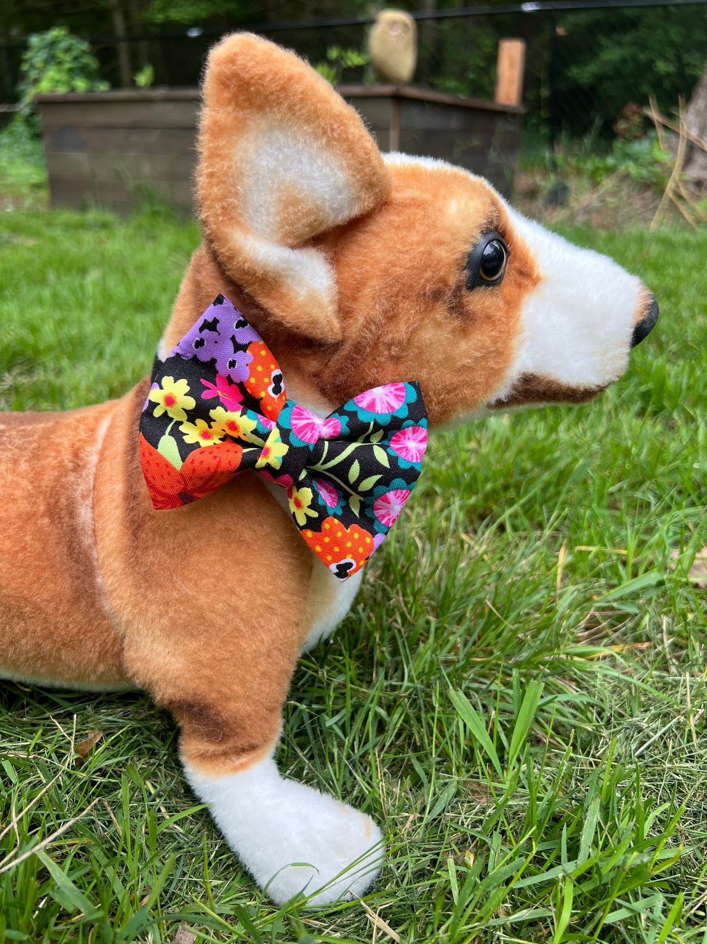 Vibrant Floral Bow Tie