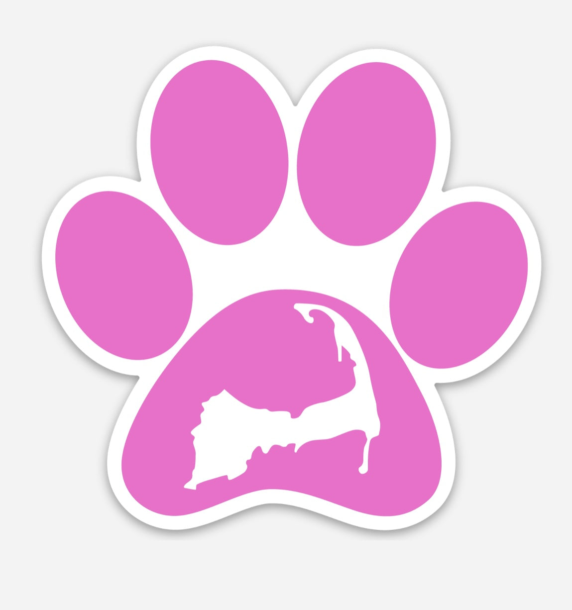 Cape Cod Paw Print Sticker (Multiple Colors)