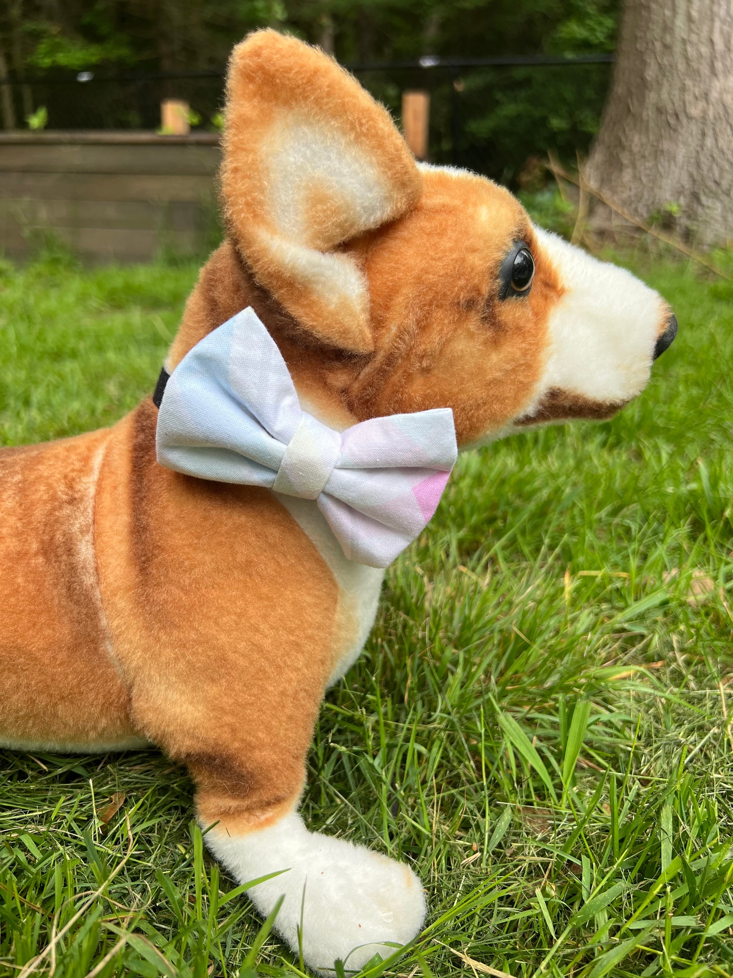 Pastel Plaid Bow Tie