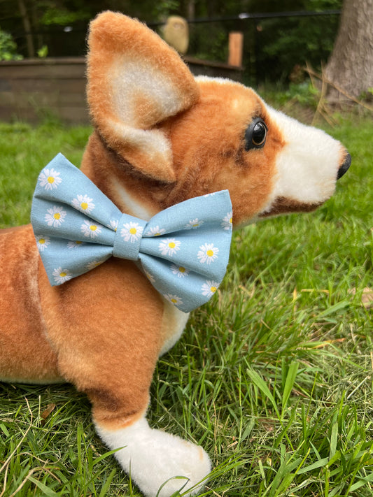 Denim Daisy Bow Tie