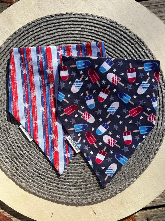 Patriotic Popsicles Pet Bandana