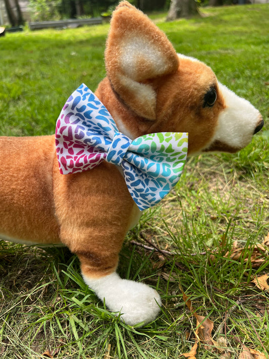 Rainbow Cheetah Bow Tie
