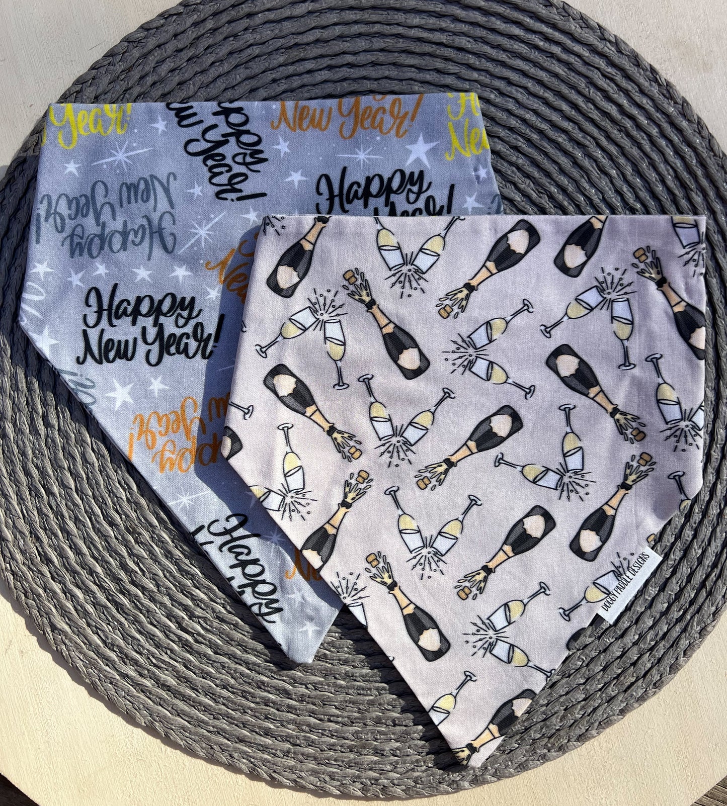 Happy New Year Pet Bandana | Popping Champagne