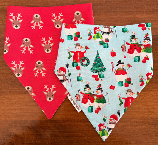 Winter Snow Man | Reindeer Bandana