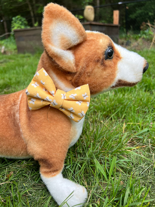 Yellow Butterfly Bow Tie