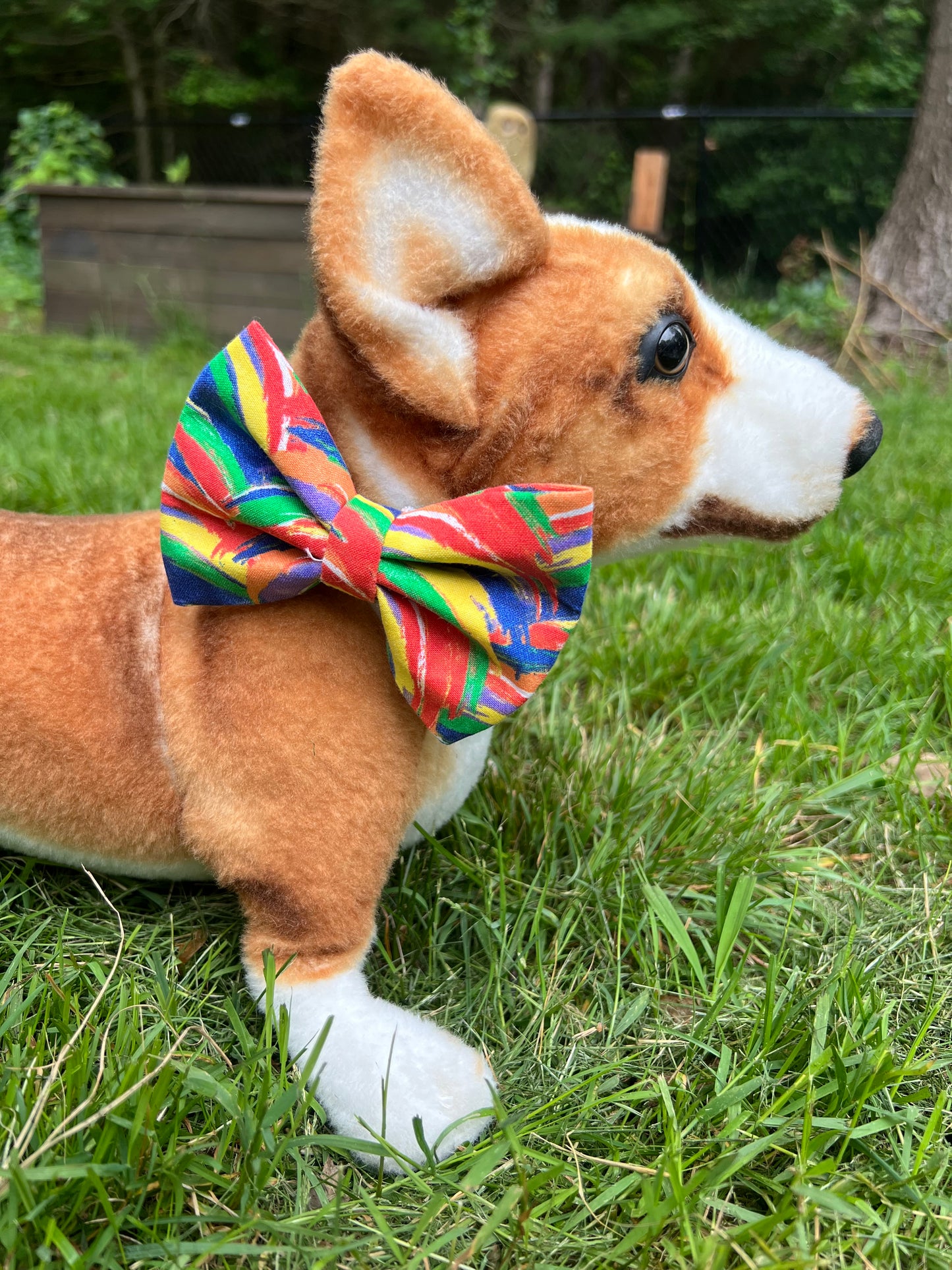 Rainbow Scribble Bow Tie