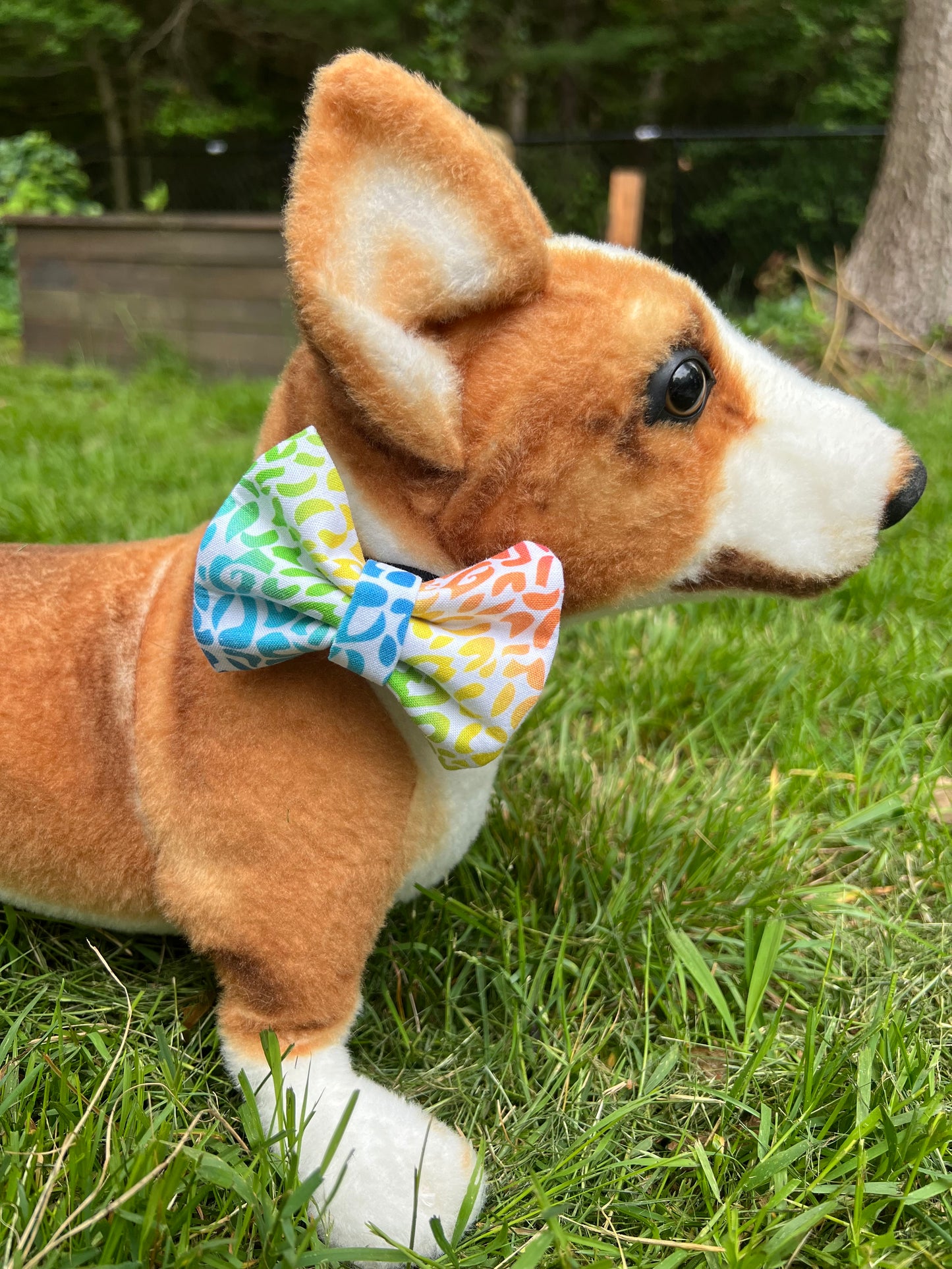 Rainbow Cheetah Bow Tie