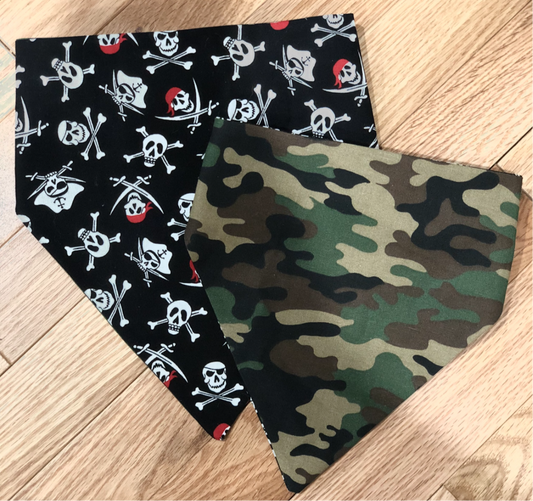 Camo Pirate Pet Bandana