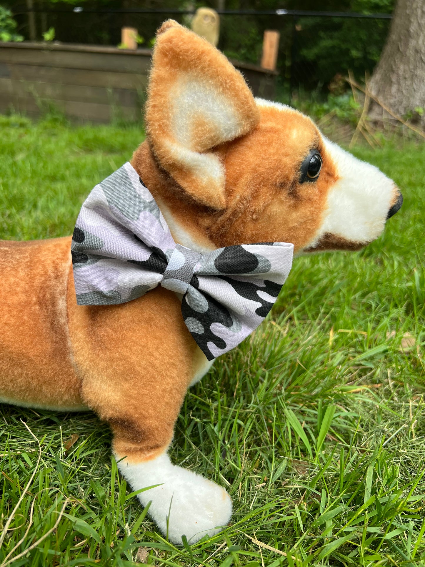 Grey and Black Camo Bow Tie