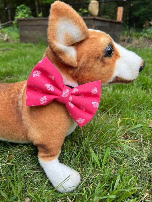 Pink Bee Bow Tie