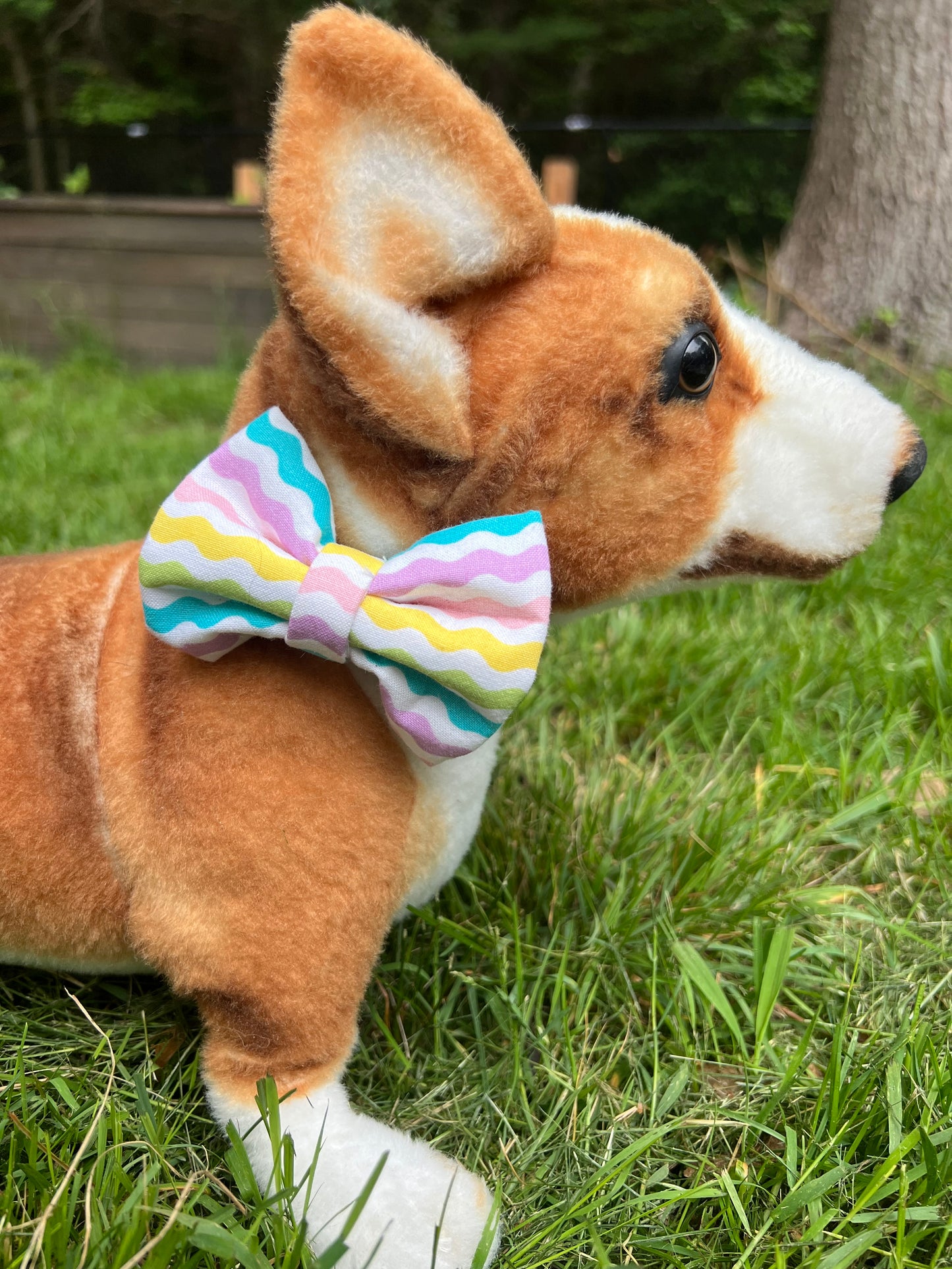 Pastel Stripe Bow Tie