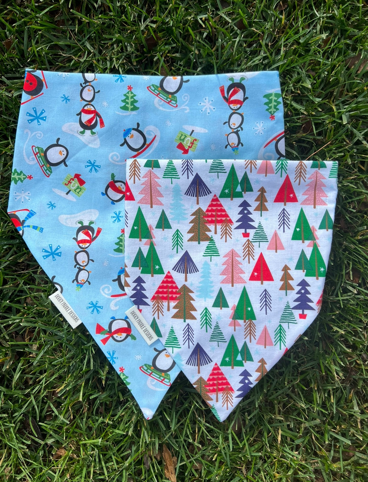 Winter Penguin Pet Bandana | Trees