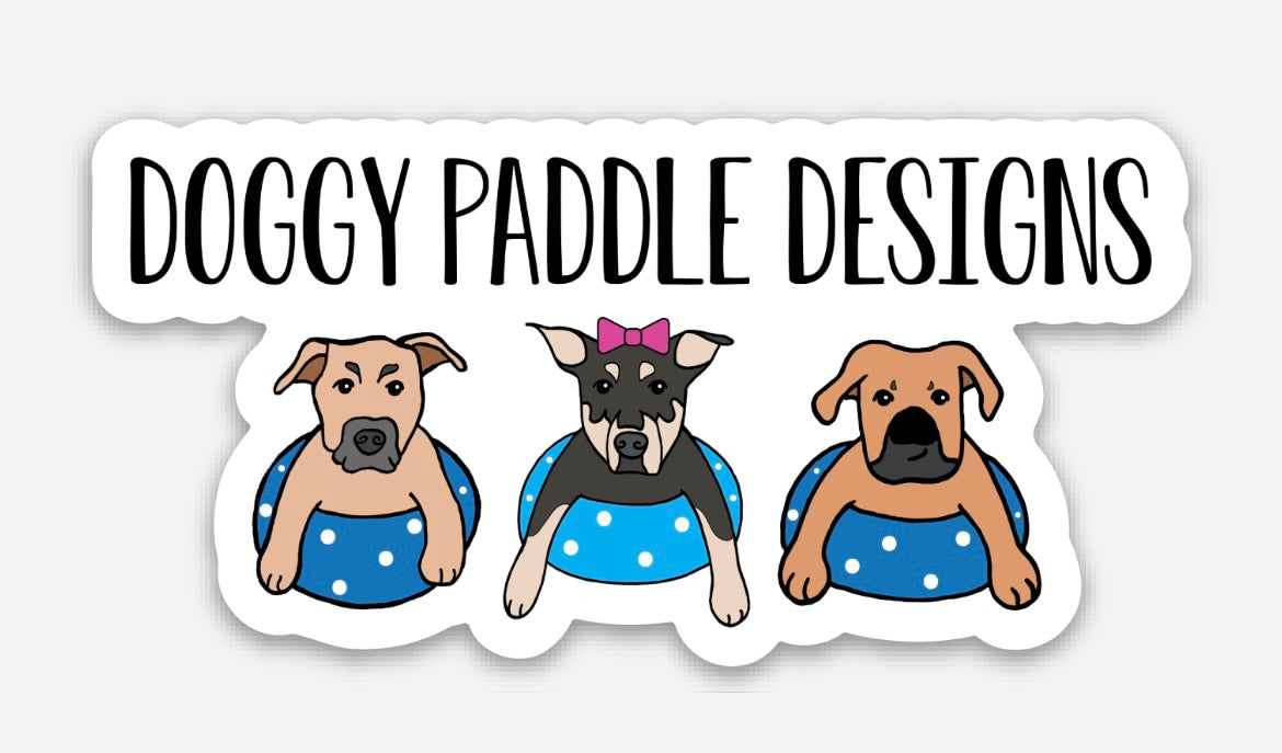Doggy Paddle Designs Sticker