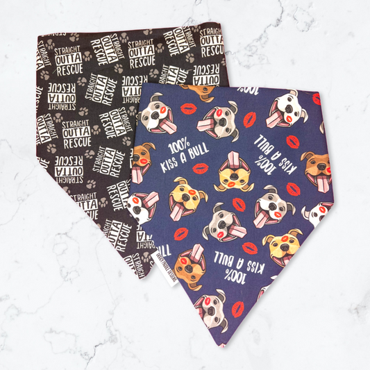 Kiss-a-bull Pet Bandana | Rescued